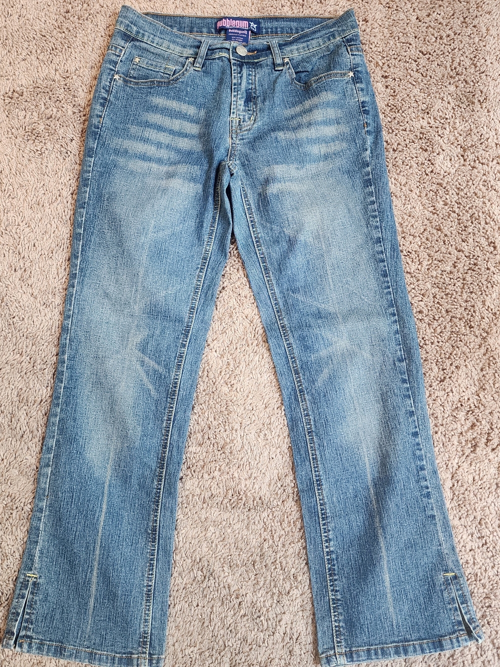 Y2K Bubblegum Denim Capri Jeans, Fits Sz 4
